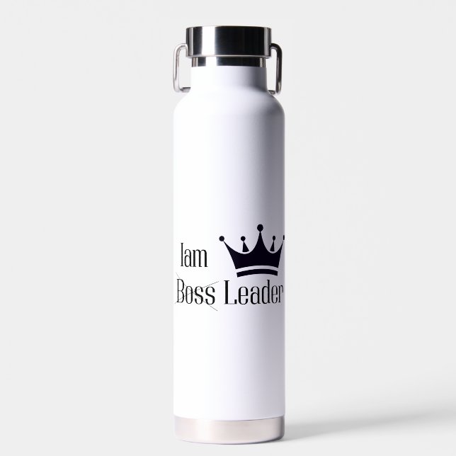Personalization iam leader not boos water bottle (Front)