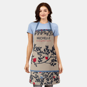 Personalizd Botanical Pomegranate Gardening Apron