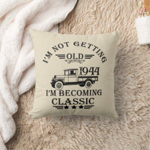Personalizd eighty vintage 80th birthday party throw pillow