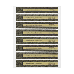 Personalize:  100th Birthday Theme Return Address Wrap Around Label