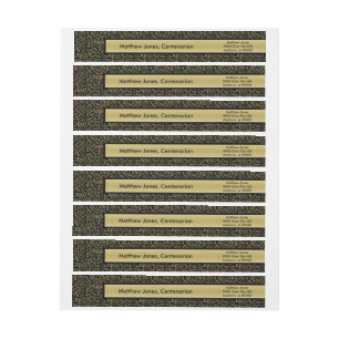 Personalize: 100th Birthday Theme Return Address Wrap Around Label