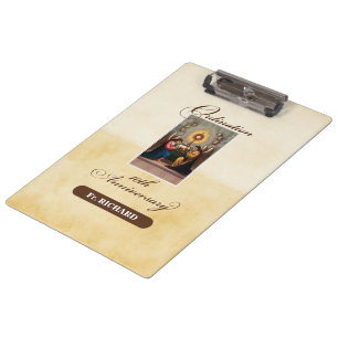 Personalize, 10th Ordination Anniversary Angels Clipboard