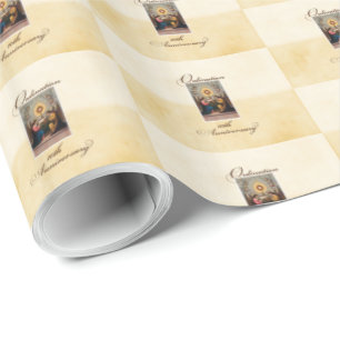Personalize, 10th Ordination Anniversary Angels Wrapping Paper