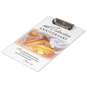 Personalize, 10th Ordination Anniversary, Cross Clipboard