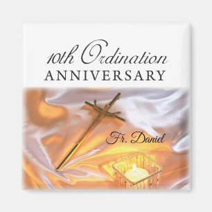 Personalize, 10th Ordination Anniversary, Cross Magnet