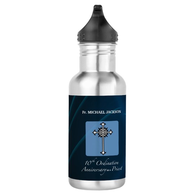 Personalize, 10th Ordination Anniversary of Priest 532 Ml Water Bottle (Right)