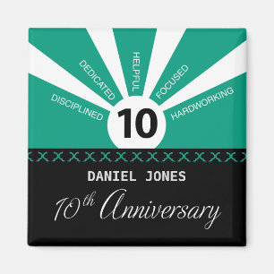 Personalize, 10th Year Employee Anniversary Magnet
