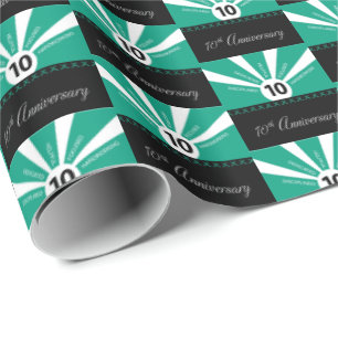 Personalize, 10th Year Employee Anniversary Wrapping Paper