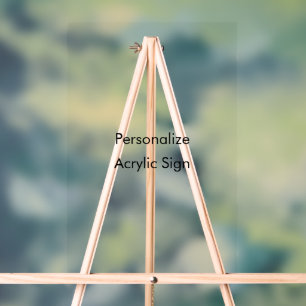 Personalize 12" x 18" acrylic sign