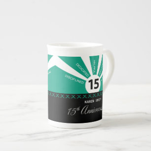 Personalize, 15th Yr Employee Business Anniversary Bone China Mug
