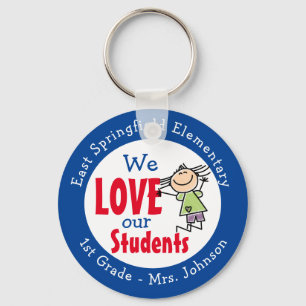 Personalize 1st Day School Gifts Kids Keychain