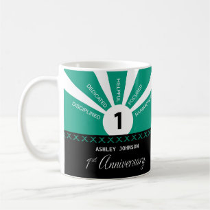Personalize, 1st Year Employee Anniversary Coffee Mug