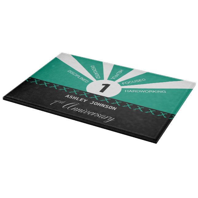 Personalize, 1st Year Employee Anniversary Cutting Board (Corner)
