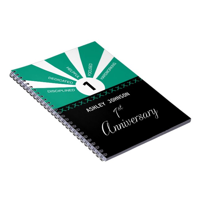 Personalize, 1st Year Employee Anniversary Notebook (Right Side)
