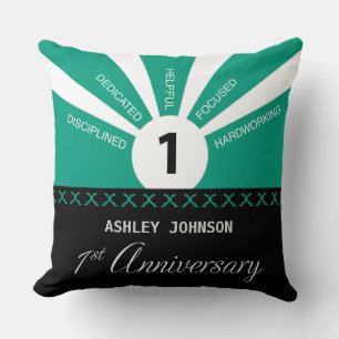 Personalize, 1st Year Employee Anniversary Throw Pillow