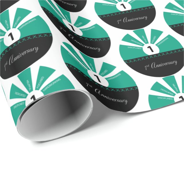 Personalize, 1st Year Employee Anniversary Wrapping Paper (Roll Corner)