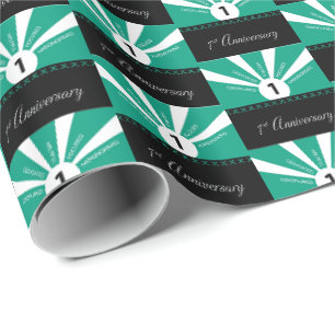 Personalize, 1st Year Employee Anniversary Wrapping Paper