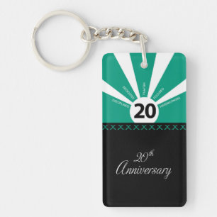 Personalize, 20th Yr Business Employee Anniversary Keychain