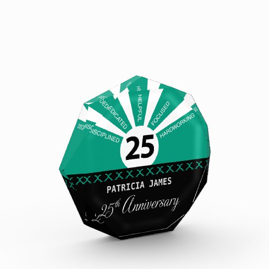 Personalize 25th Year Employee Anniversary Acrylic Award Zazzleca