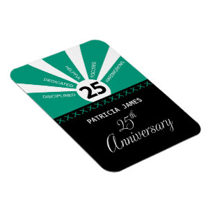 Personalize, 25th Year Employee Anniversary Magnet