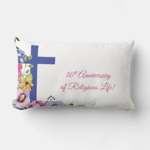 Personalize, 30th Anniversary Nun Religious Life Lumbar Pillow