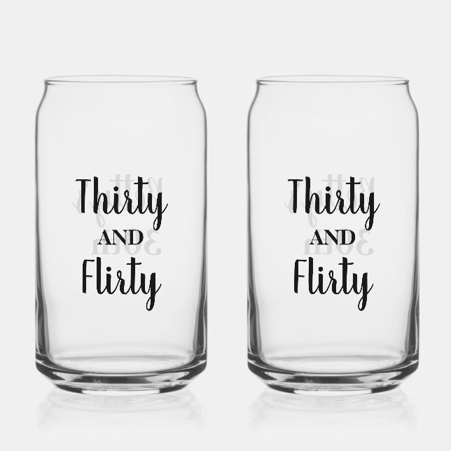 Personalize 30th Soda Glass (Front)