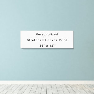 Personalize 36" x 12" Stretched Canvas Print