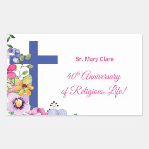 Personalize, 40th Anniversary Nun Religious Life Sticker