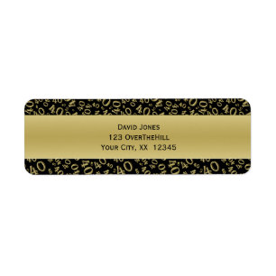Personalize: 40th Birthday Theme Return Address