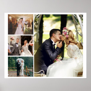 Personalize 4 Custom Photo Collage Poster