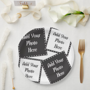 Personalize 4 Photos Paper Plate