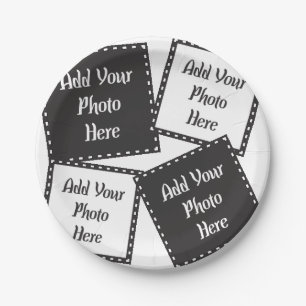 Personalize 4 Photos Paper Plate