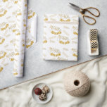 Personalize - 50th Golden Wedding Anniversary Wrapping Paper<br><div class="desc">50th Golden Wedding Anniversary Wrapping Paper in a gold design. 😊 ✔NOTE: ONLY CHANGE THE TEMPLATE AREAS NEEDED! 😀 If needed, you can remove the text and start fresh adding whatever text and font you like. 📌If you need further customization, please click the "Click to Customize further" or "Customize or...</div>