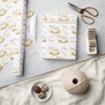 Personalize - 50th Golden Wedding Anniversary Wrapping Paper<br><div class="desc">50th Golden Wedding Anniversary Wrapping Paper in a gold design. 😊 ✔NOTE: ONLY CHANGE THE TEMPLATE AREAS NEEDED! 😀 If needed, you can remove the text and start fresh adding whatever text and font you like. 📌If you need further customization, please click the "Click to Customize further" or "Customize or...</div>
