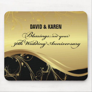 Personalize, 50th Wedding Anniversary Religious Mouse Pad