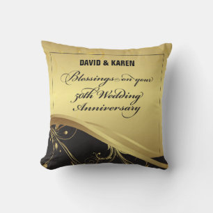 Personalize, 50th Wedding Anniversary Religious Throw Pillow
