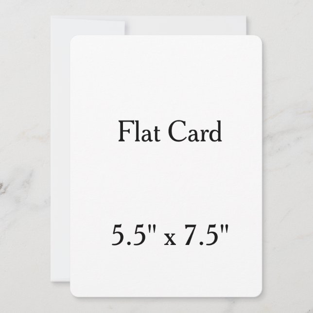 personalize 5.5" x 7.5" rounded Flat Card (Front)