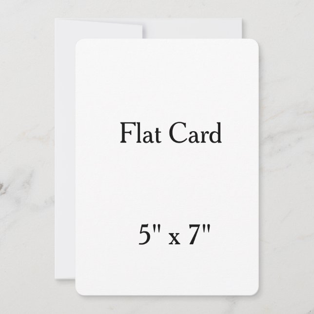 personalize 5" x 7"  rounded  Flat Card (Front)