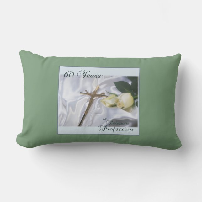 Personalize, 60 Years of Religious Profession Lumbar Pillow (Front)