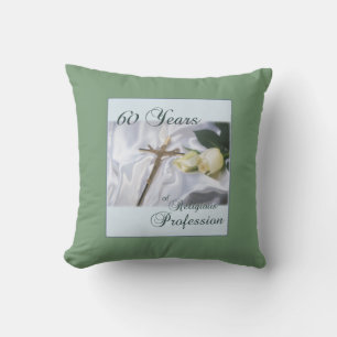 Personalize, 60 Years of Religious Profession Throw Pillow