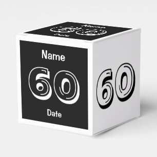Personalize 60th Birthday Favor Box