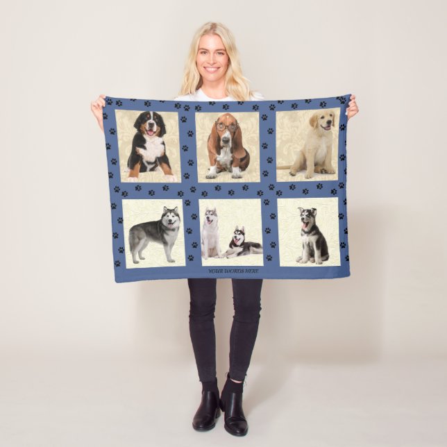 Personalize 6 PHOTO Template Fleece Blanket (In Situ)