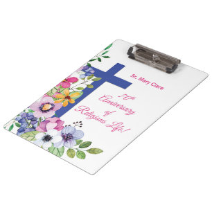 Personalize, 70th Anniversary Nun Religious Life Clipboard
