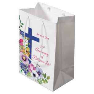 Personalize, 70th Anniversary Nun Religious Life Medium Gift Bag