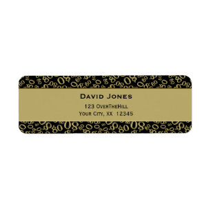 Personalize:  80th Birthday Theme Return Address