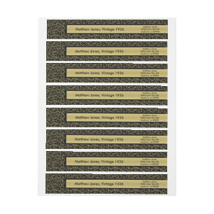 Personalize:  80th Birthday Theme Return Address Wrap Around Label