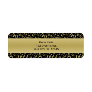 Personalize:  90th Birthday Theme Return Address