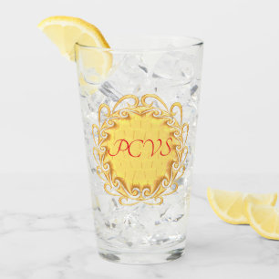 Personalize a Beautiful Medallion Glass Tumbler