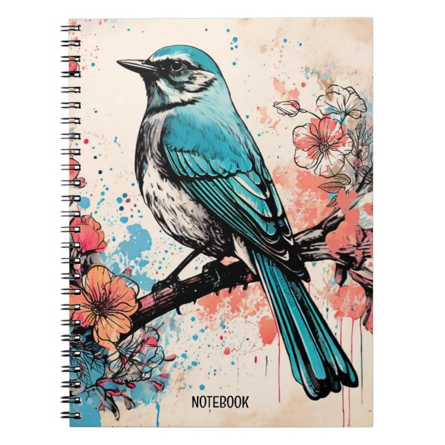 PERSONALIZE: a Blue Bird  | Notebook Journal (Front)