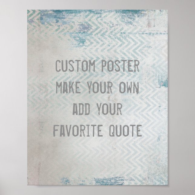 personalize a custom poster add a favourite quote (Front)
